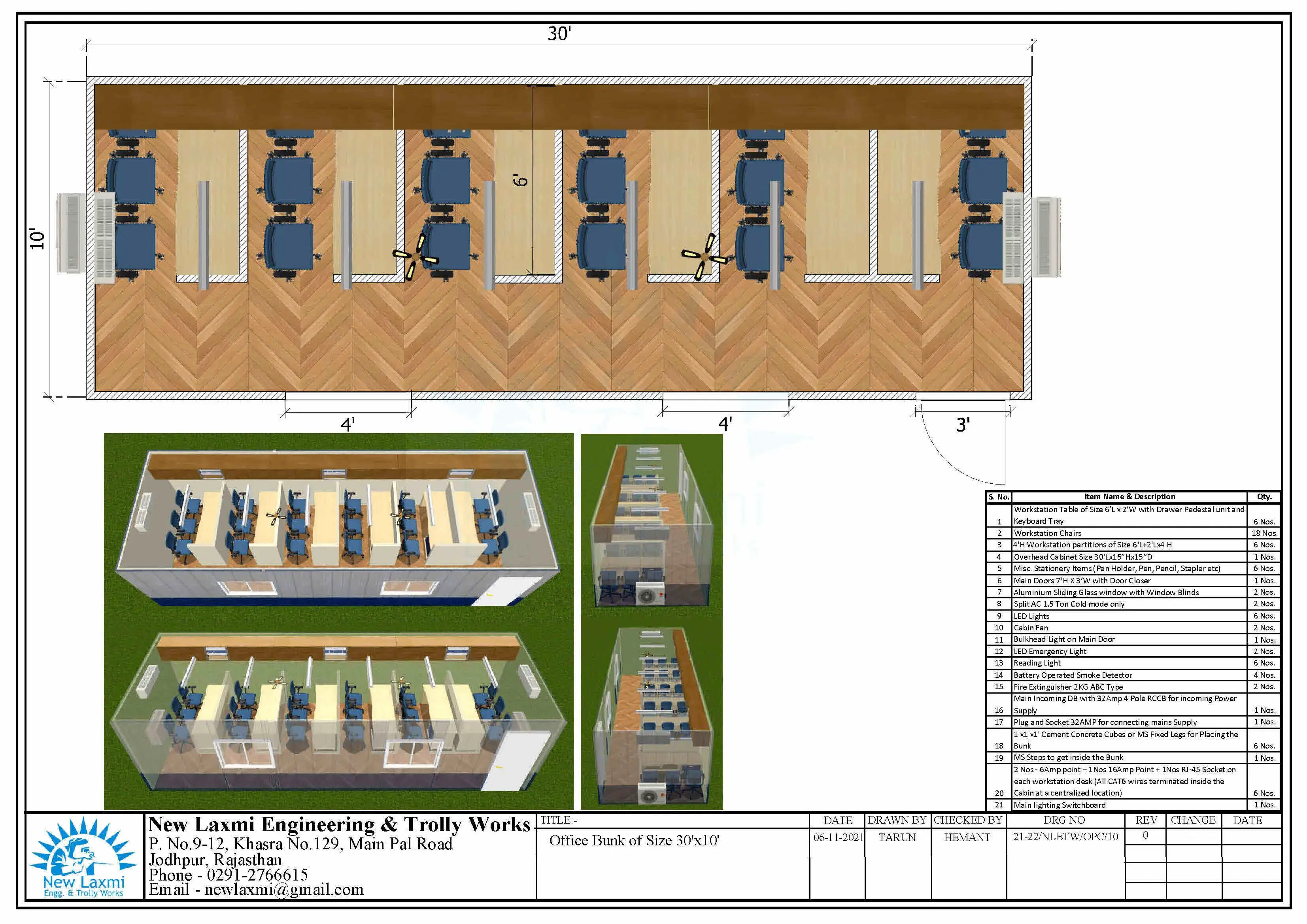 Office Cabin Layout